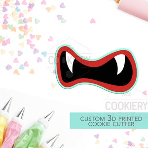 Vampire Fangs Cookie Cutter - Halloween Dracula Monster  - Cookie Cutter -  3D Printed Cookie Cutter - TCK62146