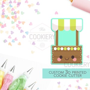 Lemonade Stand Cookie Cutter  - Food Cart Cookie Cutter -  3D Printed Cookie Cutter - TCK22157