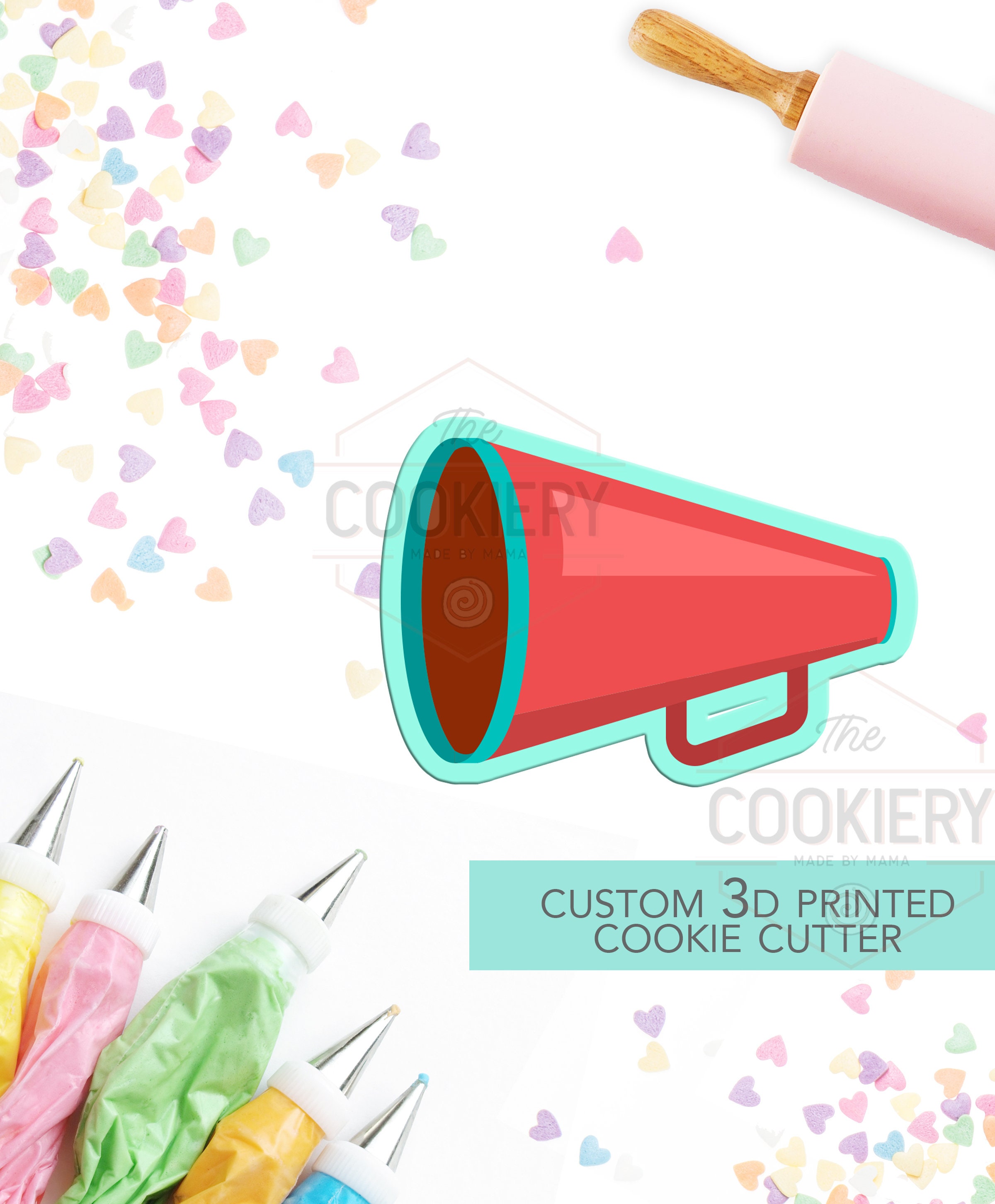 Cheerleader Horn Cookie Cutter Megaphone Cookie Cutter 3D Etsy