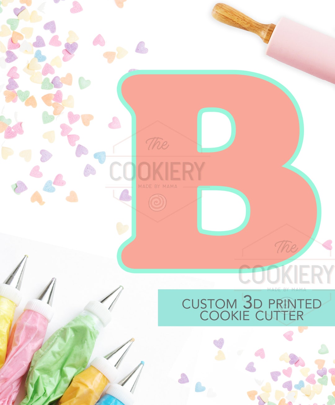 Alphabet Letter Cookie Cutter Block Letter Cookie Cutter Letter B