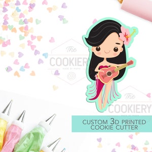 Hula Dancer Cookie Cutter - Beach Summer Cookie Cutter - Hawaii Cookie Cutter  - 3D Printed Cookie Cutter - TCK82104