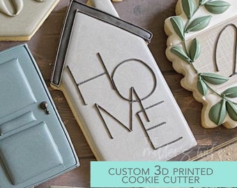 Skinny Home Cutter - Housewarming Cookie Cutter -  3D Printed Cookie Cutter - TCK85142