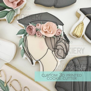 Graduate silhouette Cookie Cutter - Graduation Cutter  - 3D Printed Cookie Cutter - TCK52151