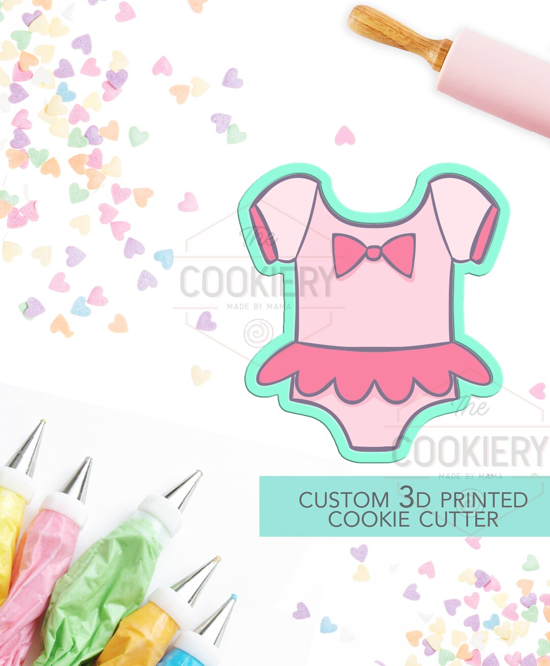 Ruffled Baby Girl Onesie Cookie Cutter Baby Bodysuit With Ruffles