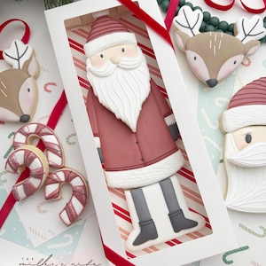 Coffret plateau Père Noël - Emporte-pièce à l'emporte-pièce imprimé en 3D - TCK24155 - Lot de 4 emporte-pièces