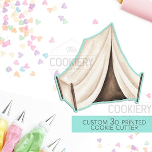 Camping Tent Cookie Cutter - Camping Cookie Cutter - 3D Printed Cookie Cutter - TCK89160