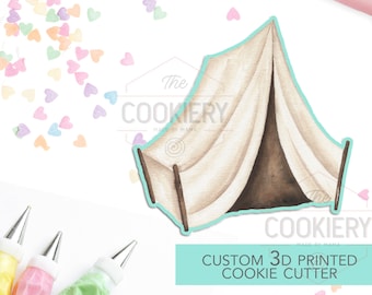 Koekjesvorm voor campingtent - Koekjesvorm voor camping - 3D-geprinte koekjesvorm - TCK89160
