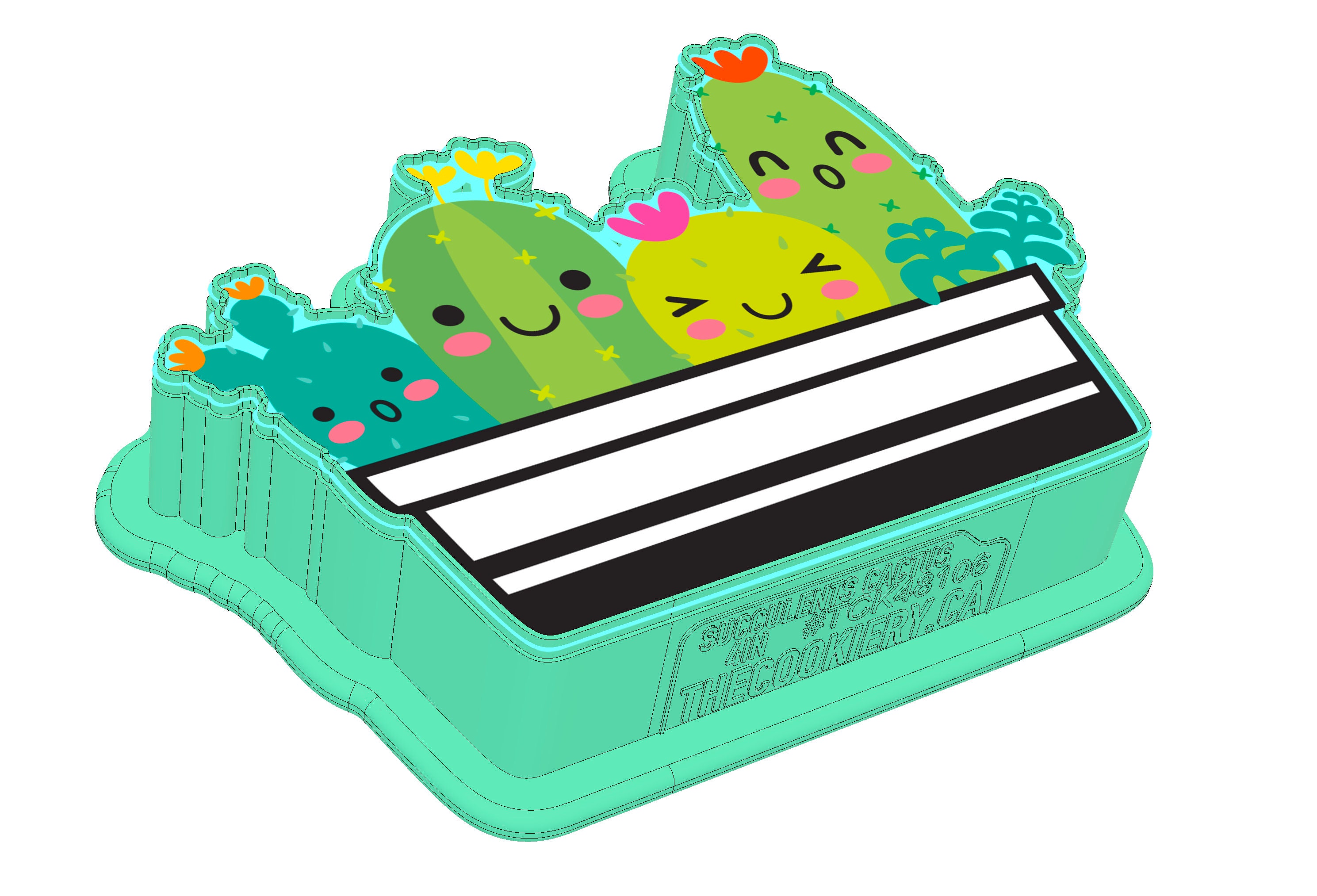 Succulents Cactus in a Pot Cookie Cutter Cactus Cookie Etsy