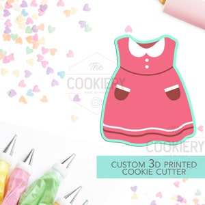 Baby Girl Dress Cookie Cutter - Little Girl Dress Cookie Cutter - Shower Cookie - 3D Printed Cookie Cutter - TCK32125