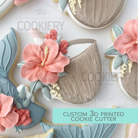 Coconut Tropical Drink Cookie Cutter -  Summer Cookie Cutter -   3D Printed Cookie Cutter - TCK29127