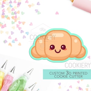 Croissant Cookie Cutter - Breakfast Food Cookie Cutter -  3D Printed Cookie Cutter - TCK22141