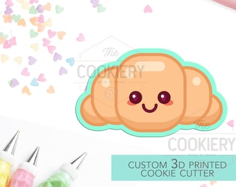 Croissant Cookie Cutter - Breakfast Food Cookie Cutter -  3D Printed Cookie Cutter - TCK22141