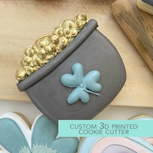 Pot of Gold Cookie Cutter - St Patrick&#39;s Day - 3D Printed Cookie Cutter - TCK38110