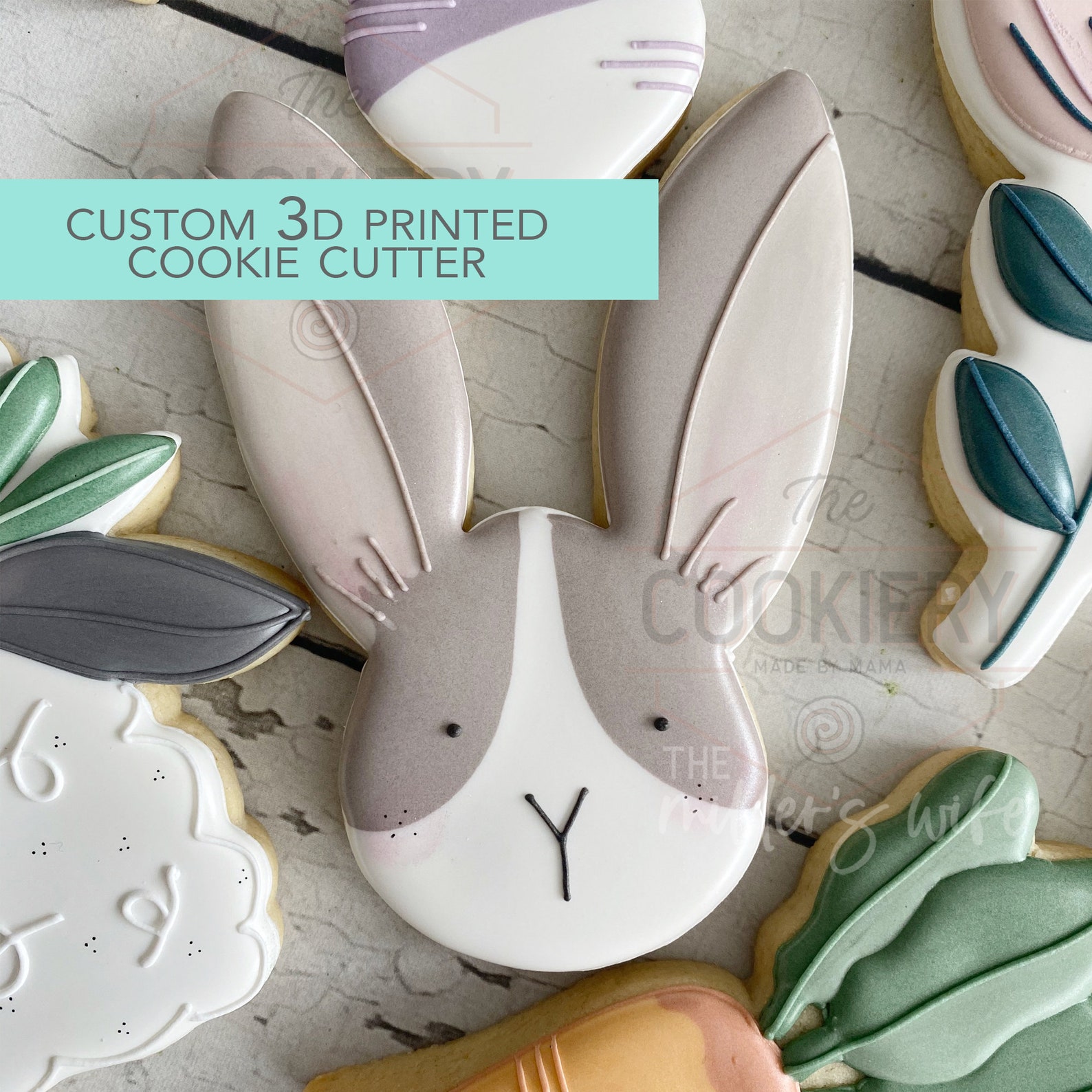 Bunny Head Cookie Cutter Easter Cookie Cutter 3D Printed Etsy