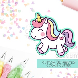 Unicorn  Cookie Cutter - Cute Unicorn Cutter  - 3D Printed Cookie Cutter - TCK18111