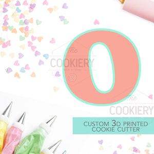 Alphabet Letter Cookie Cutter - Block Letter Cookie Cutter - Letter O Cookie Cutter - 3D Printer Cutter - TCK46170