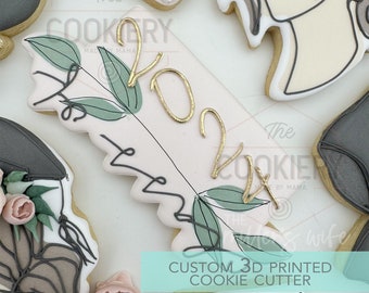 Long Leaf Skinny Plaque Cookie Cutter - Graduation Cutter  - 3D Printed Cookie Cutter - TCK52154