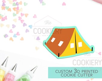 Koekjesuitsteker voor tenten - Koekjesuitsteker voor campingtent - Koekjesvorm voor camping - 3D-geprinte koekjesvorm - TCK64106
