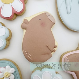 Sitting Capybara Cookie Cutter -  Birthday Party Capybara Cookie Cutter -   3D Printed Cookie Cutter - TCK68128