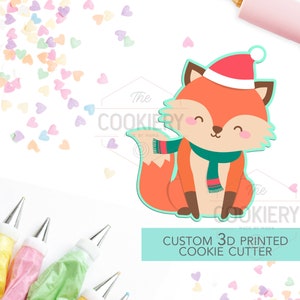 Cute Christmas Fox Cookie Cutter - Winter Fox Cookie Cutter - Winter Cutter -   3D Printed Cookie Cutter - TCK84140