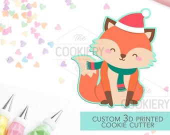 Cute Christmas Fox Cookie Cutter - Winter Fox Cookie Cutter - Winter Cutter -   3D Printed Cookie Cutter - TCK84140