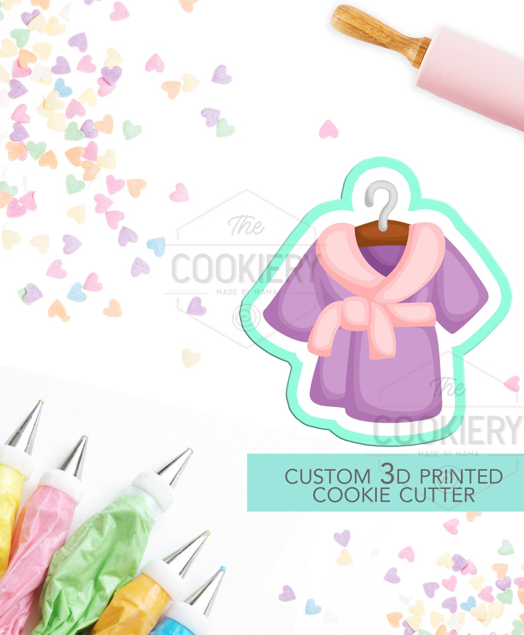 Cookies Female Robe Bath Robe Cookie Cutter - Robe Cutter - Spa Cutter - Pajama Party ...