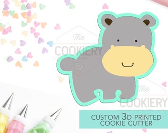 Hippo Cookie Cutter - Hippopotamus Cookie Cutter - 3D Printed Cookie Cutter - TCK34101