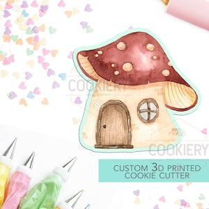 Fairy Toadstool Cookie Cutter, Gnome Home Cookie Cutter - 3D Printed Cookie Cutter - TCK48174