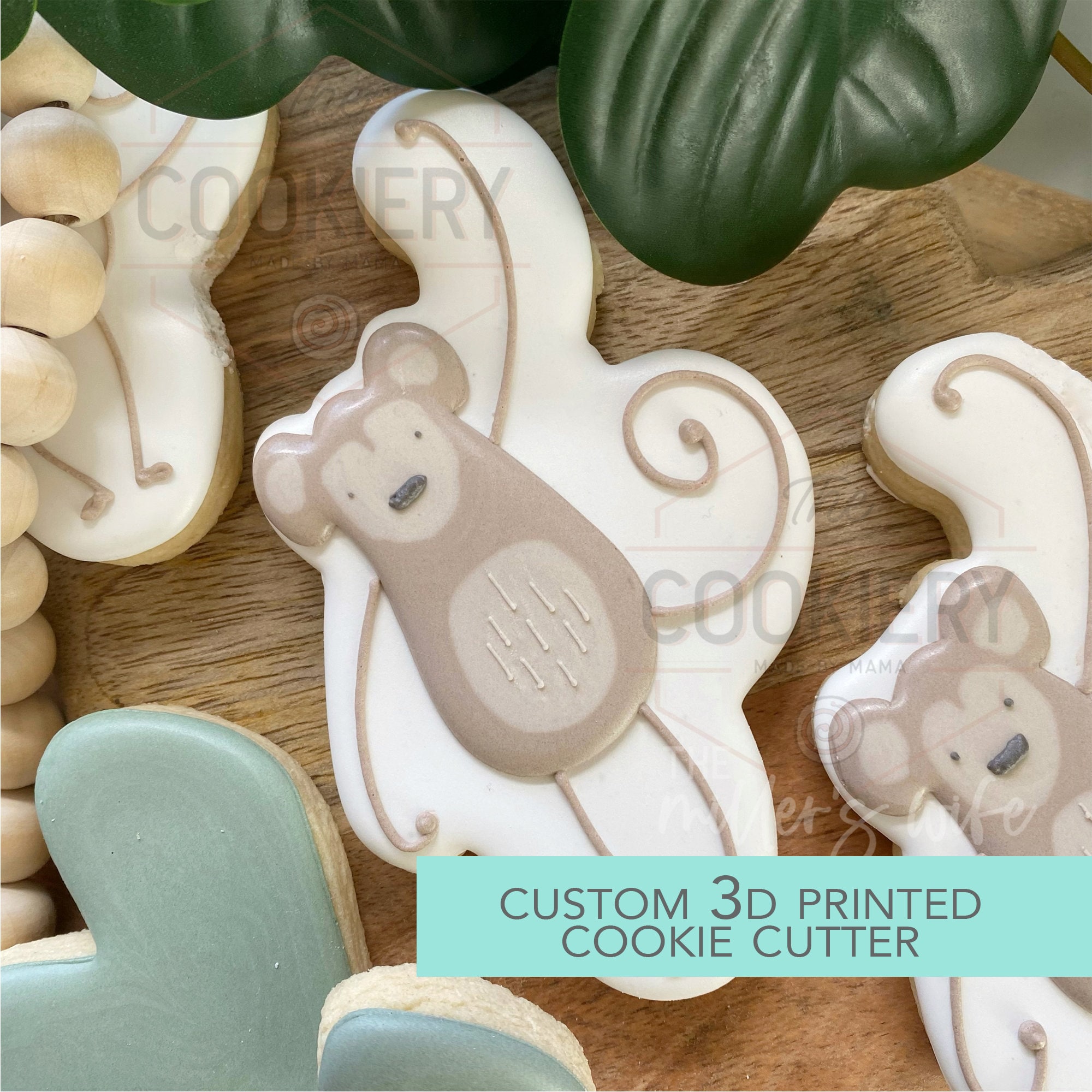 Monkey Cookie Cutter - Safari Animals Cookie Cutter - 3D Printed Cookie ...