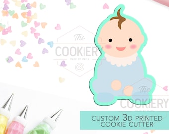 Baby Cookie Cutter - Baby Sitting,  Baby Shower Cookie - 3D Printed Cookie Cutter - TCK32114