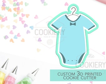 Baby Onesie with Hanger Cookie Cutter - Baby Bodysuit with a Hanger - Shower Cookie - 3D Printed Cookie Cutter - TCK32107