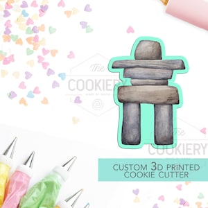 Canadian Inukshuk Cookie Cutter -  Stack of Stones Cookie Cutter  - Trail Marker Cutter - Camping Cutter 3D Printed Cookie Cutter - TCK74111