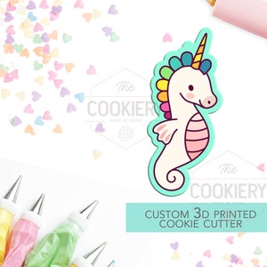 Sea Horse Unicorn Cookie Cutter - Cute Unicorn Cutter - 3D Geprinte Cookie Cutter - TCK18130