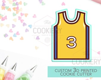 Basketball Jersey Cookie Cutter - Sports Cookie Cutter - 3D Printed Cookie Cutter - TCK64113