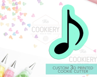 Musical Note Cookie Cutter - Music Note Cutter - 3D Printed Cookie Cutter - TCK58128