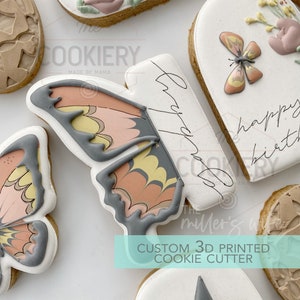Butterfly Plaque Cookie Cutter - Cute Insects Cookie Cutter - Cookie Cutter -   3D Printed Cookie Cutter - TCK49148