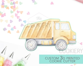 Dump Truck Cookie Cutter, Construction Cookie Cutter, Automobile Cookie Cutter- 3D Printed Cookie Cutter - TCK27120