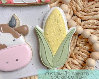 Corn Husk Cookie cutter - Corn on the Cob Cookie Cutter -  3D Printed Cookie Cutter - TCK22164