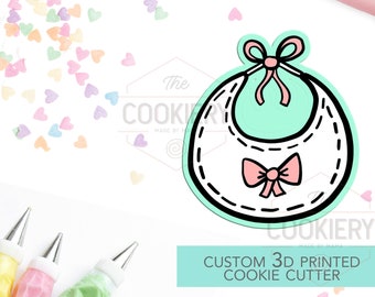 Baby Bib Cookie Cutter - Babyparty Cookie Cutter - Shower Cookie - 3D Gedruckter Cookie Cutter - TCK32131