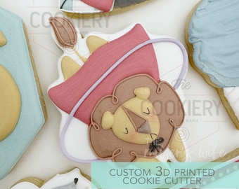 Cortador de galletas con forma de león de circo - Cortador de galletas de circo - Cortador de galletas impreso en 3D - TCK83109