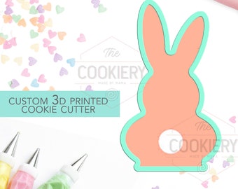 Bunny Behind, Bunny Butt, Bunny Tail Easter Bunny 3D Printed Cookie Cutter - TCK12102