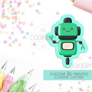 Robot Cookie Cutter - Cute Robot Cutter -  3D Printed Cookie Cutter - TCK81103