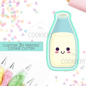Milk Bottle Cookie Cutter - Milk and Cookies Cookie Cutter - 3D Printed Cookie Cutter - TCK22103