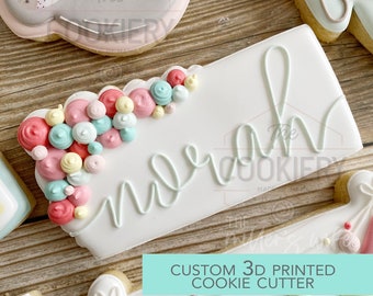Balloon Plaque Cookie Cutter -  Birthday Animals Cookie Cutter -   3D Printed Cookie Cutter - TCK85159