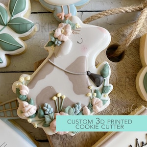 Blumen Girly Kuh Ausstecher - Bauernhof Tiere Ausstecher - 3D Gedruckt Ausstecher - TCK88222