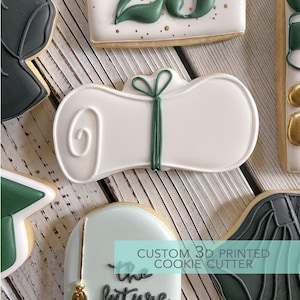 Diploma Cookie Cutter - Graduation Cap Cutter  - 3D Printed Cookie Cutter - TCK52139