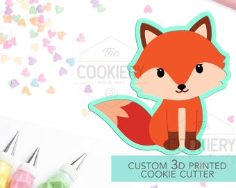 Fuchs Cookie Cutter - Baby Fuchs Cutter - Waldtiere - Holzfäller Cookie - 3D Gedruckt Cookie Cutter - TCK28104