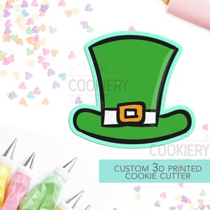 Leprechaun Hat Cookie Cutter - Top Hat Cookie Cutter - St Patrick&#39;s Day - 3D Printed Cookie Cutter - TCK38104