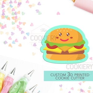 Cortador de galletas con forma de hamburguesa - Galleta con forma de hamburguesa - Cortador de galletas impreso en 3D - TCK22134 imagen 1