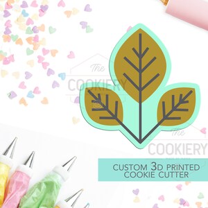 Handgetekende Bladeren Cookie Cutter - Leaf Cookie Cutter - 3D Geprinte Cookie Cutter - TCK48135